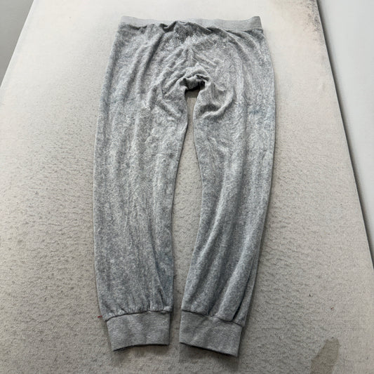 Juicy Couture Black Label Women's Grey Velour Jogger Made in America Size L