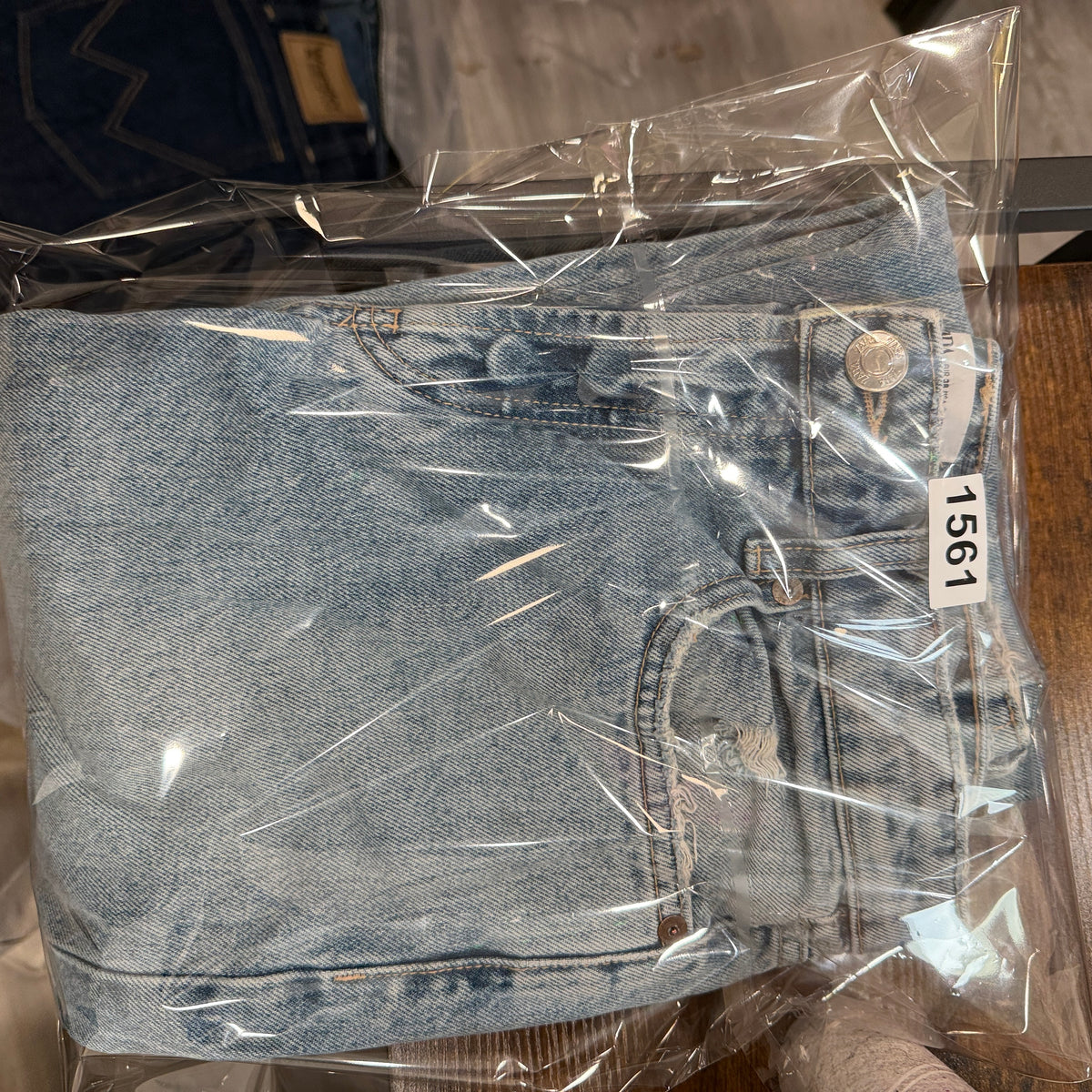 Zara Distressed Light Wash Straight Jeans Size 8 photo 10
