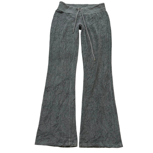 PINK Victoria's Secret Women's Heather Gray Velour Flared Track Pants Y2K Size S