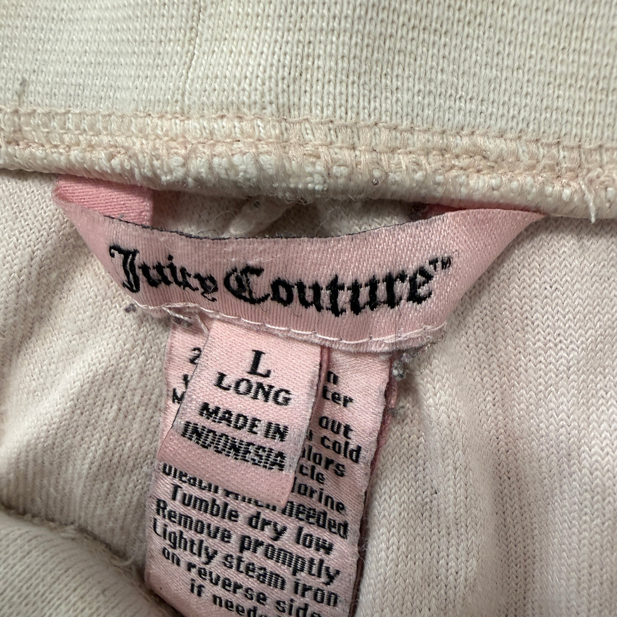 Juicy Couture Women's Grey Velour Flared Track Pants Drawstring Classic Size L