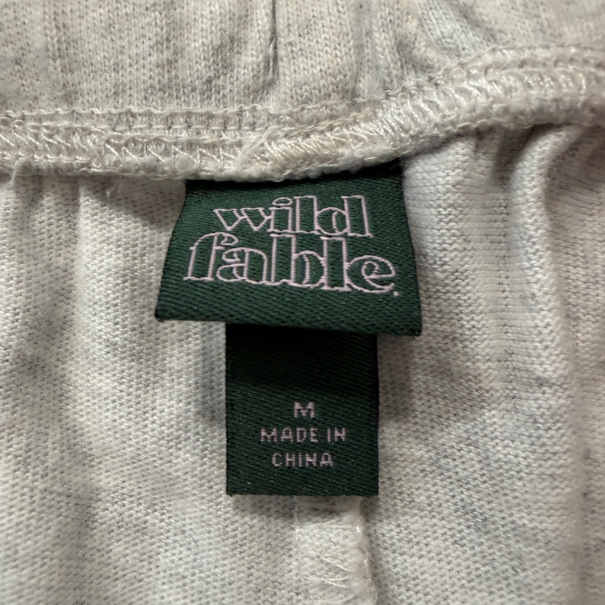 Wild Fable Women Light Grey Sweatpants Wide Leg Drawstring Pocket Classic Size M