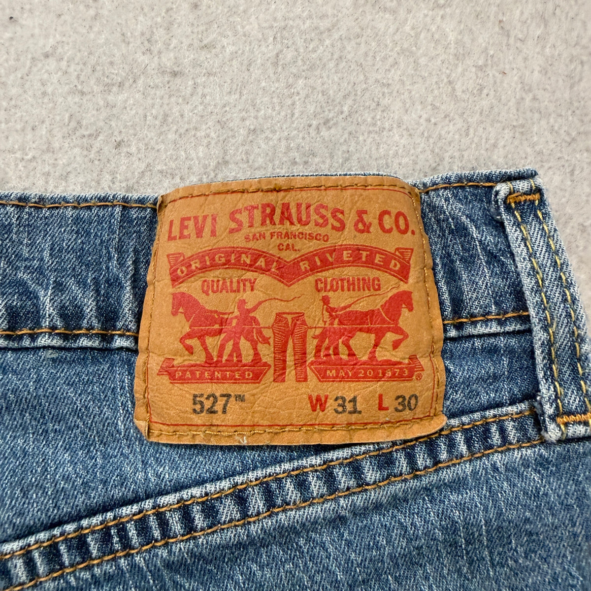 Levis 527 Slim Boot Cut Jeans Light Wash Size 31x30 photo 7
