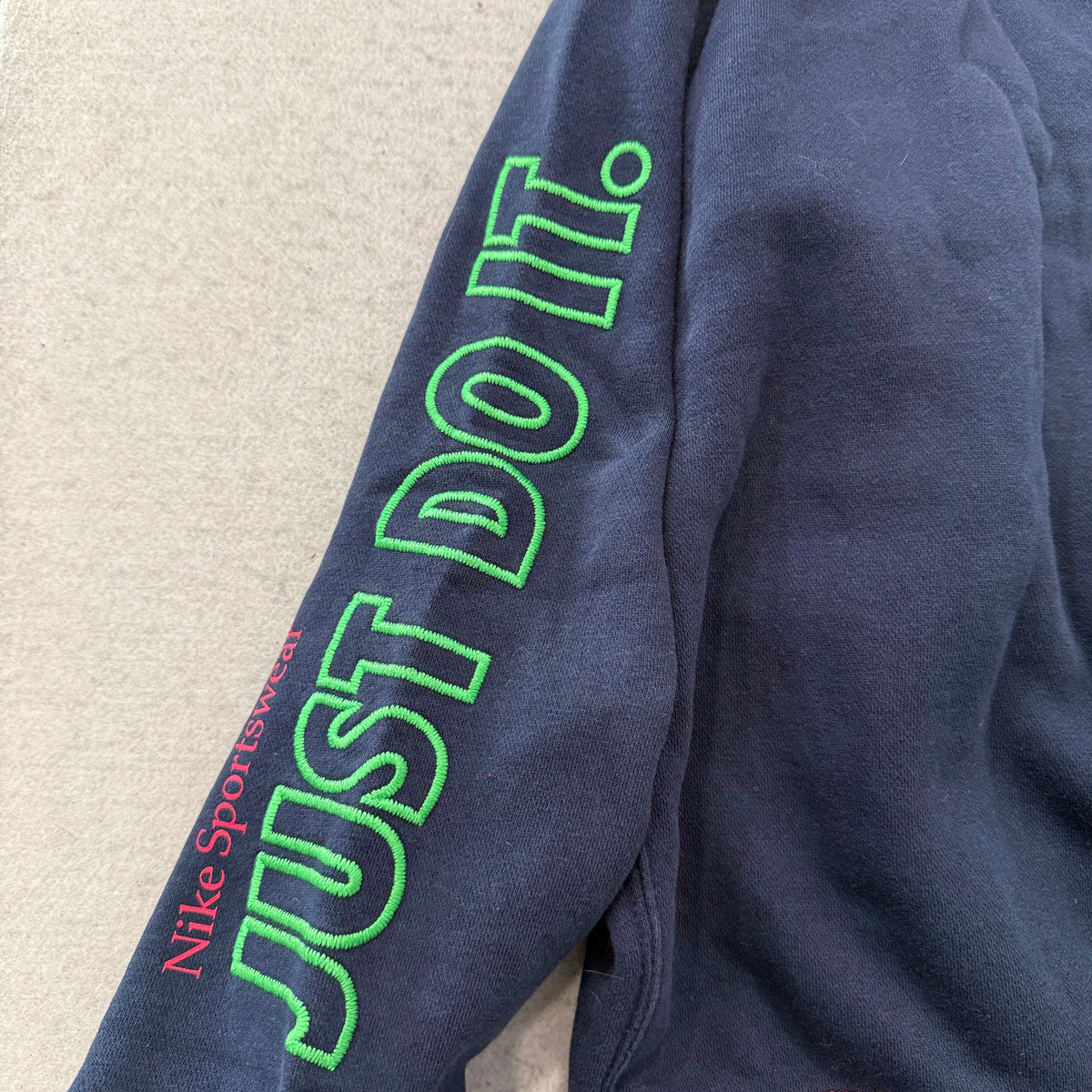 Nike Sportswear Just Do It Navy Pullover Hoodie Size XL photo 6
