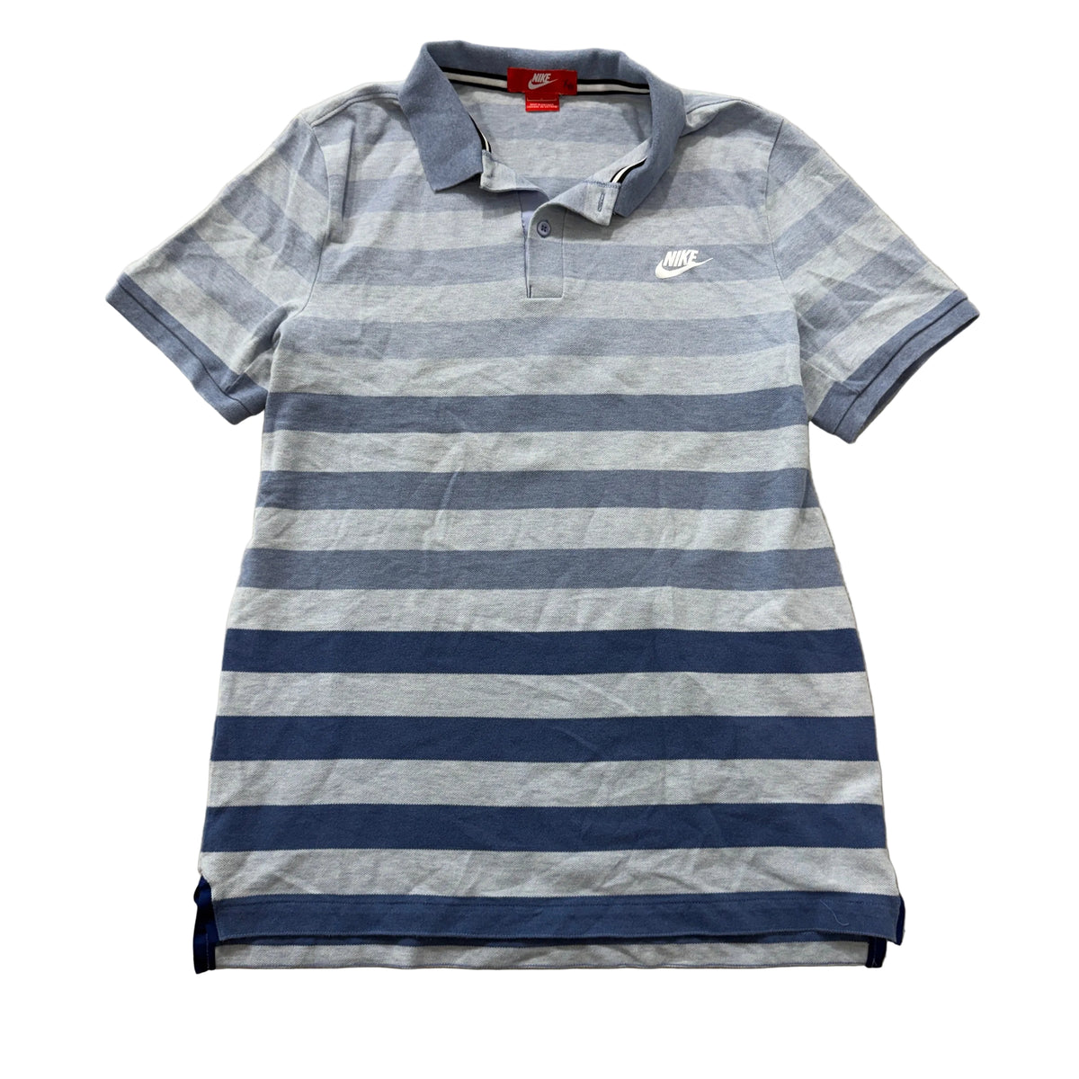 Nike blue grey gradient polo front