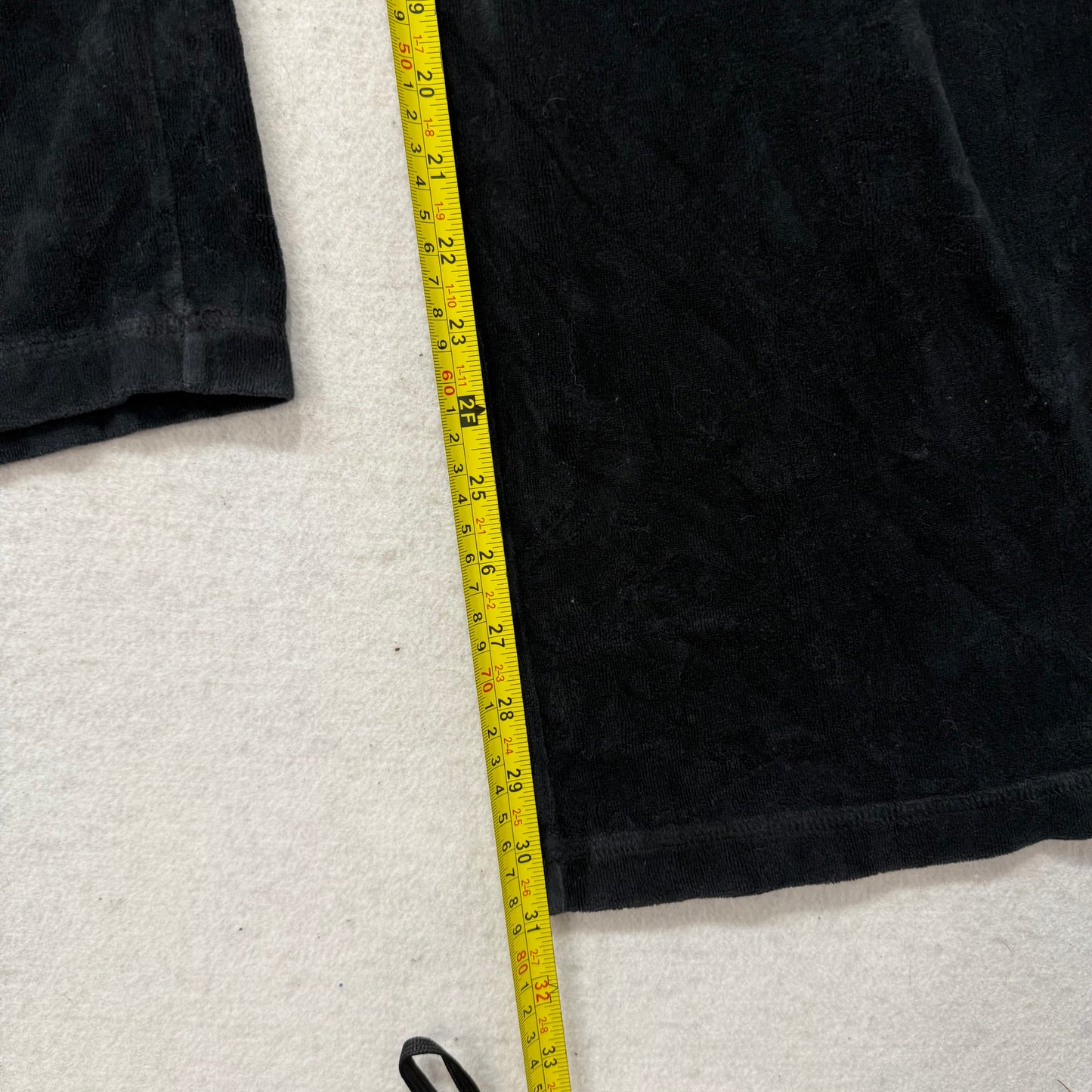 Vintage Juicy Couture Women's Black Velour Wide Leg Track Pant Loungewear Size L