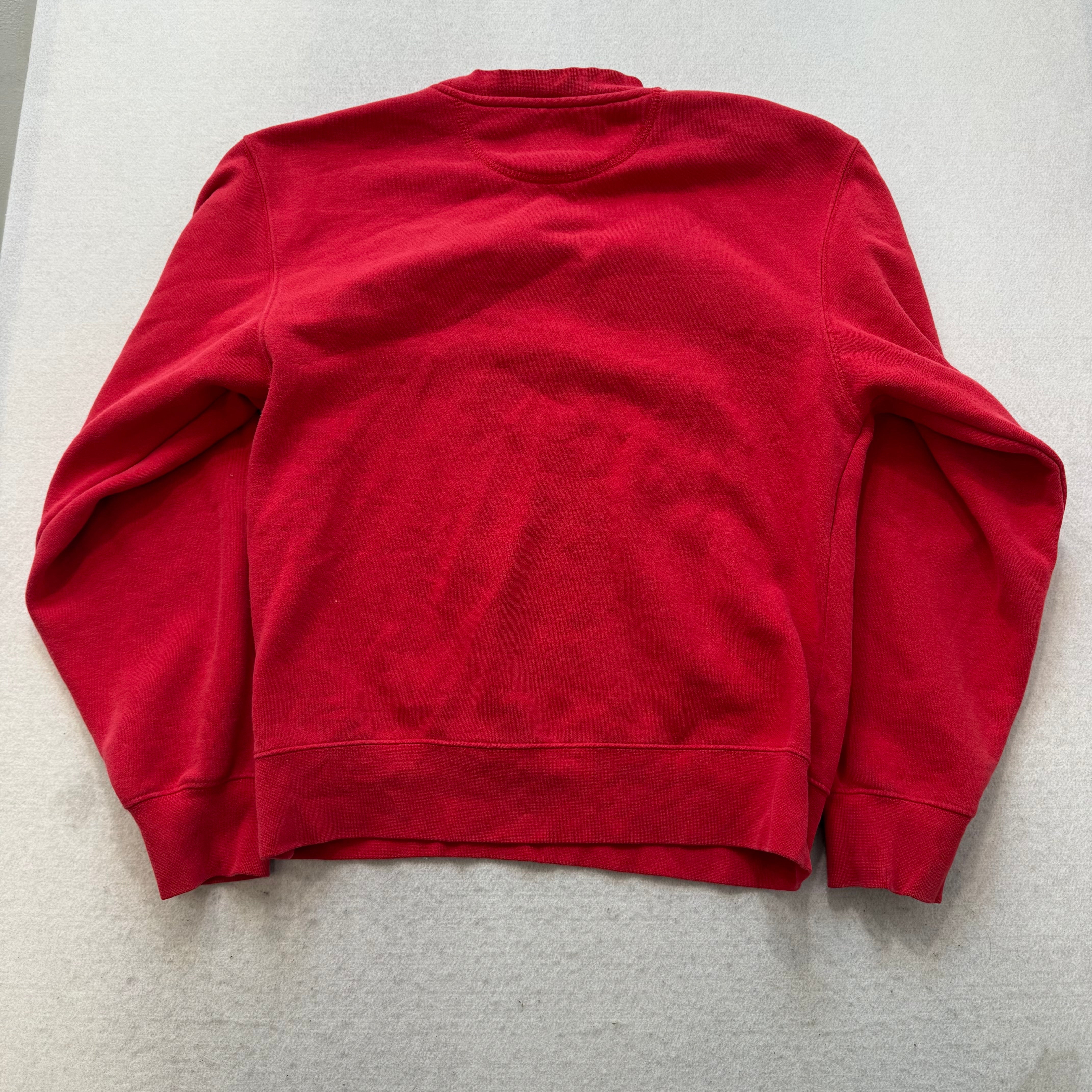 JanSport Men's Crimson Cotton Blend Collegiate Sweatshirt Crewneck Logo Size S