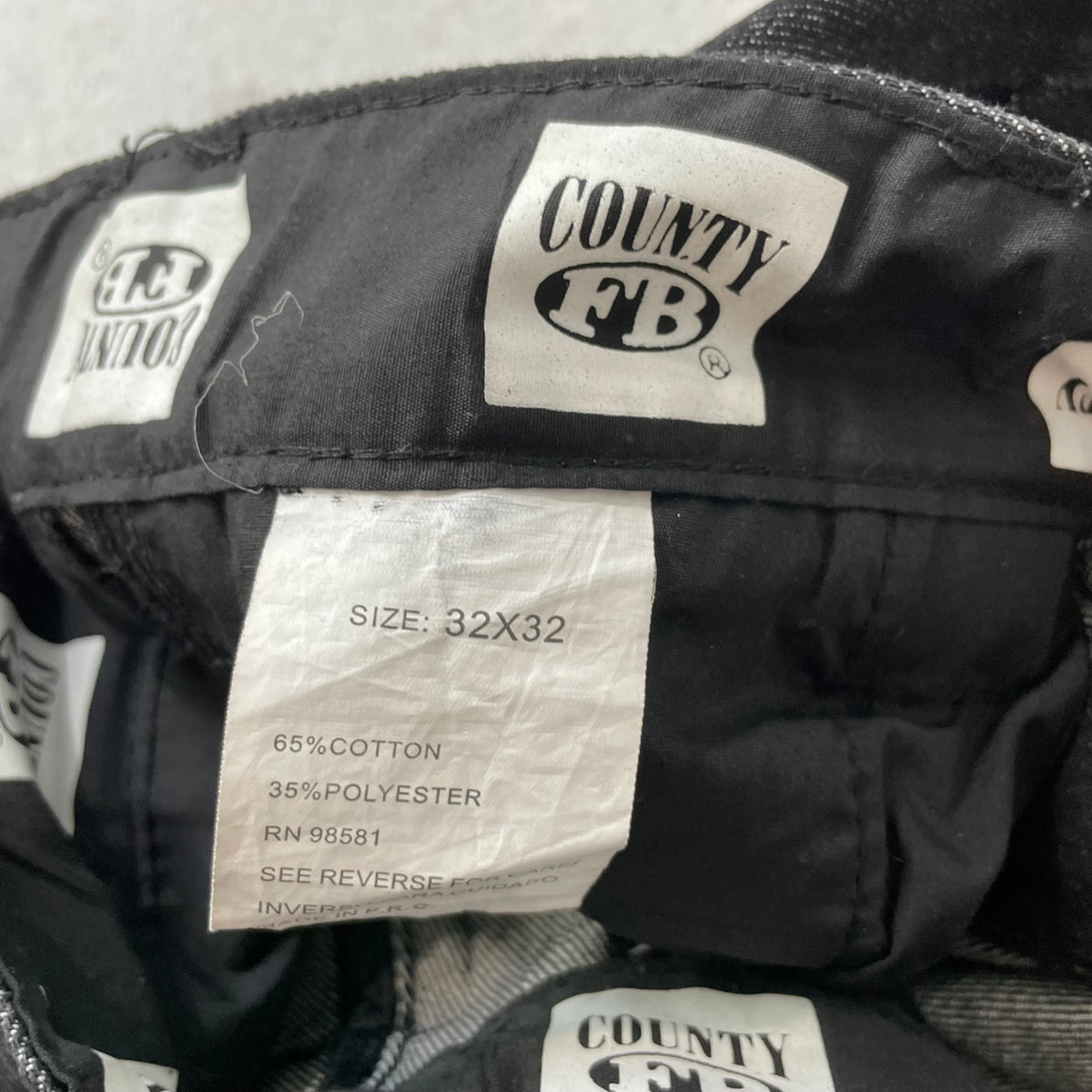 County FB Black Denim Cargo Pant, size 32x32 – photo 3 of 6