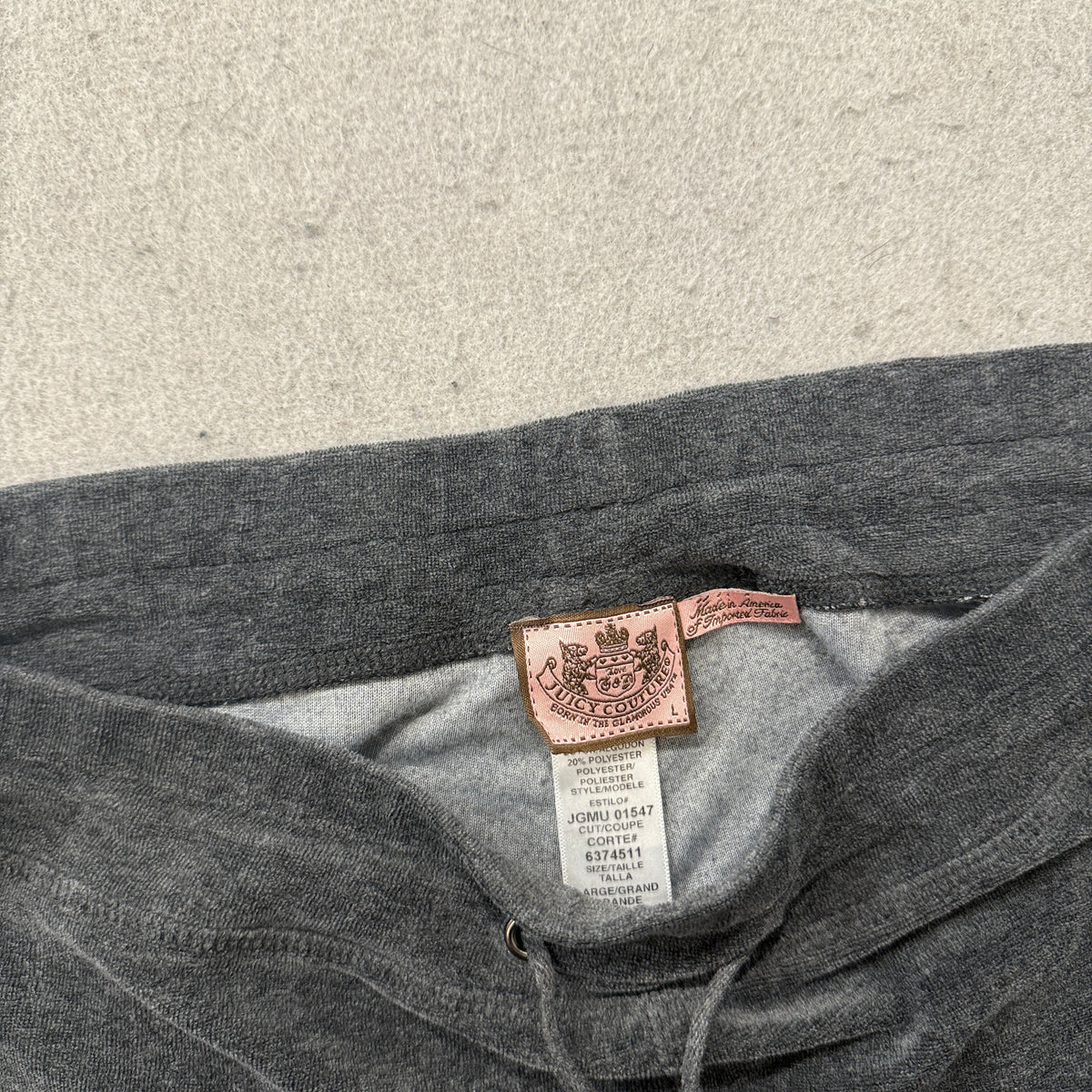 Vintage Juicy Couture Velour Track Pants Gray Size L photo 3