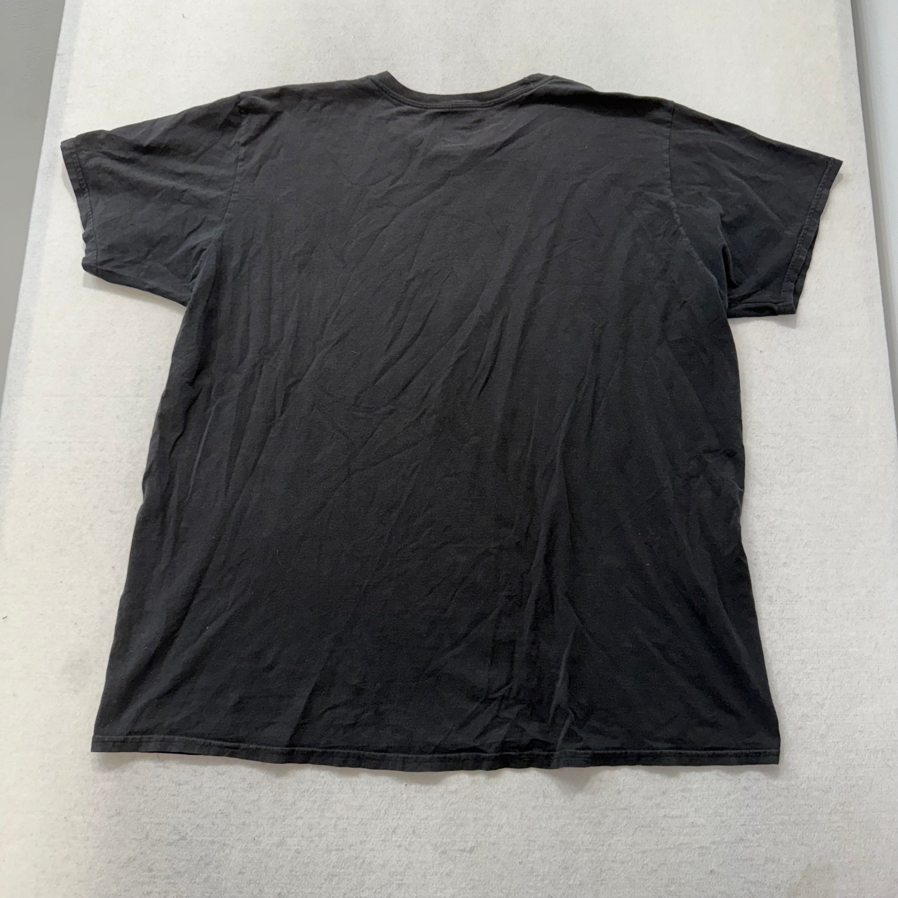 Hanes Nano Motograter Skull Gears Men's Black Cotton Graphic T-Shirt Size 2XL