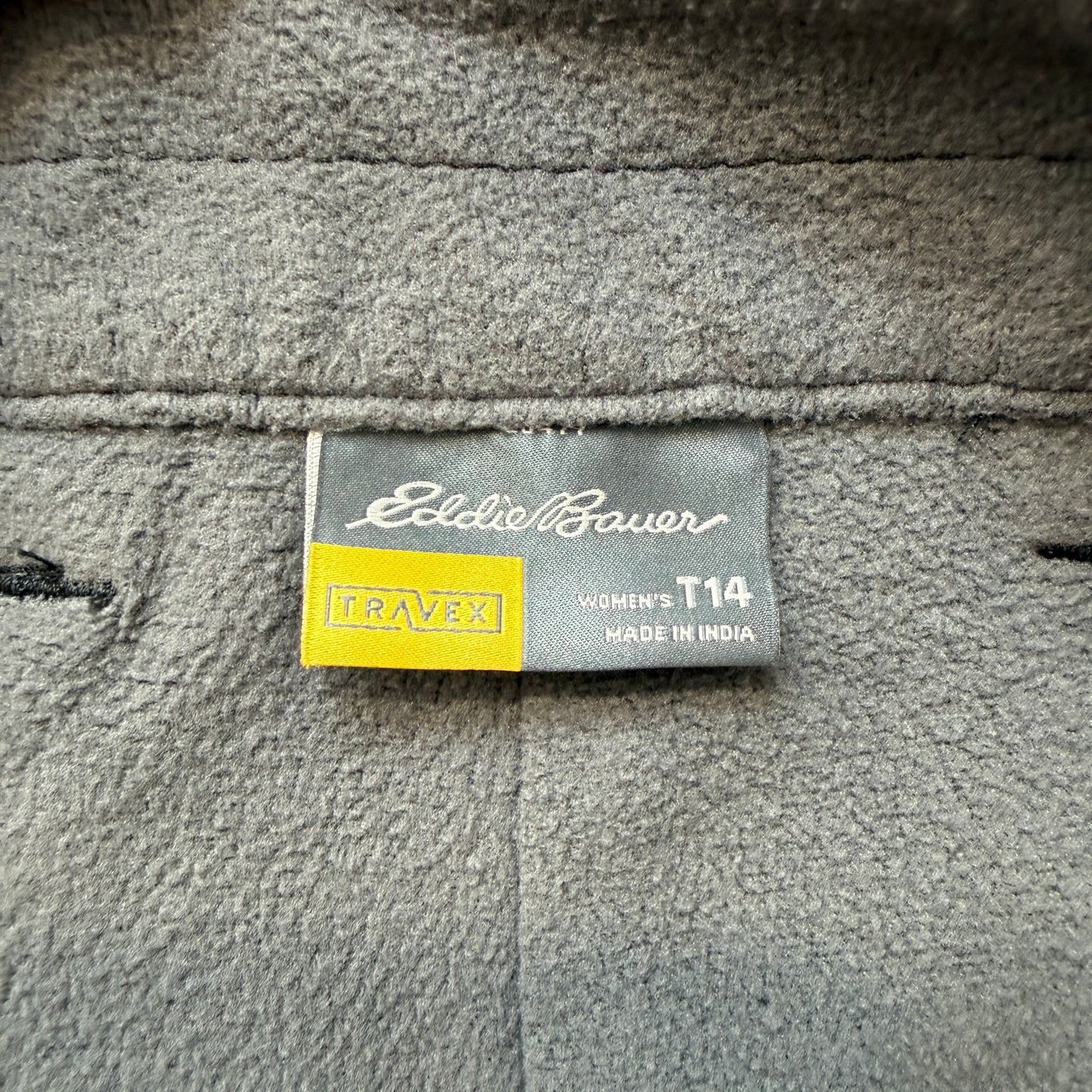 Eddie Bauer Travex Women Black Fleece-Lined Cargo Pant Snap Flap Pocket Size T14