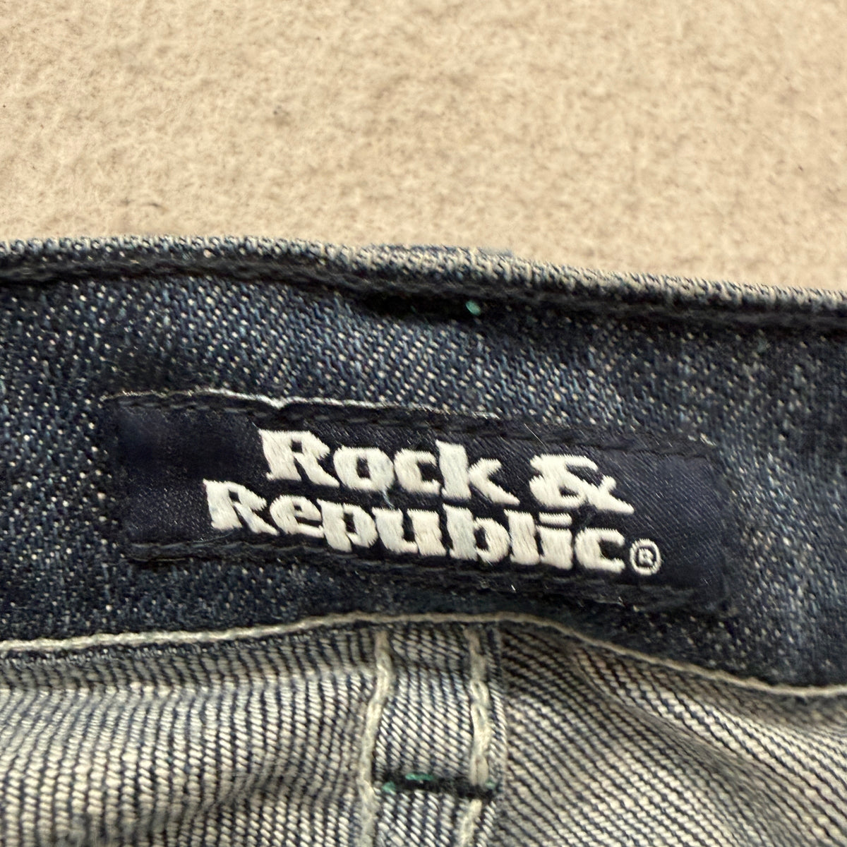 Rock & Republic Flare Jeans Women's Dark Wash Blue Denim Low Rise Size 30 photo 3
