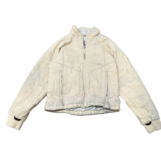 Columbia Sportswear Titanium Women's Cream Puffer Jacket Quilted Full Zip Size M