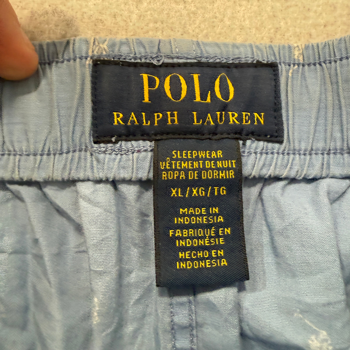 Polo Ralph Lauren Men's Light Blue Lounge Pajama Athleisure Casual Y2K Size XL