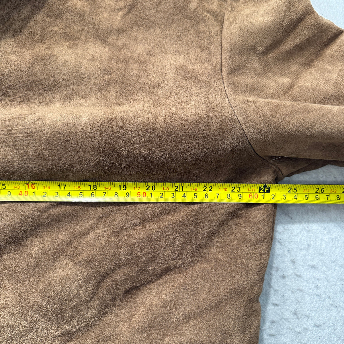Unbranded Brown Faux Suede Sherpa Lined Coat Size XXL photo 4