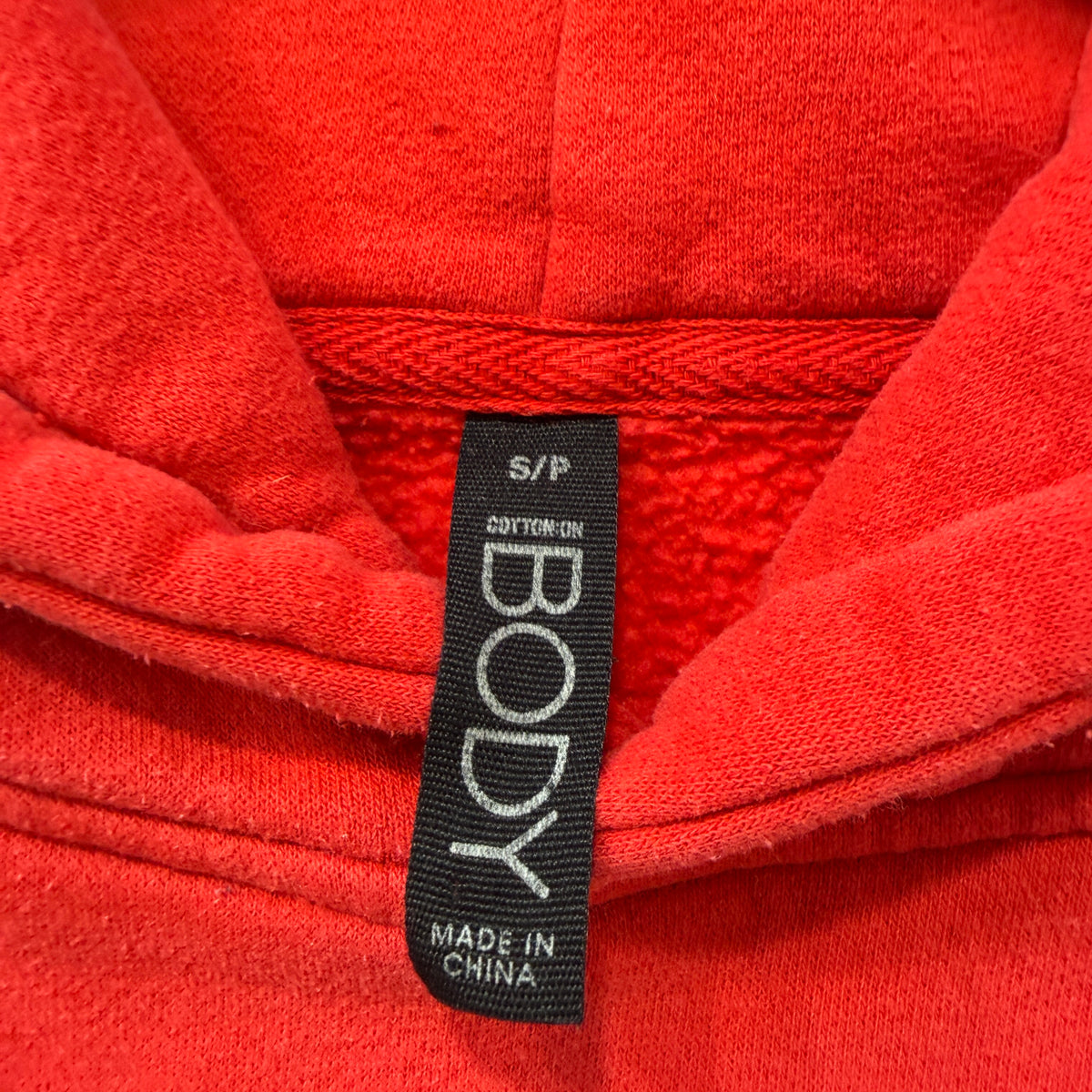 Cotton On Body Wellness Club Women's Red Pullover Hoodie Pockets Classic Size S