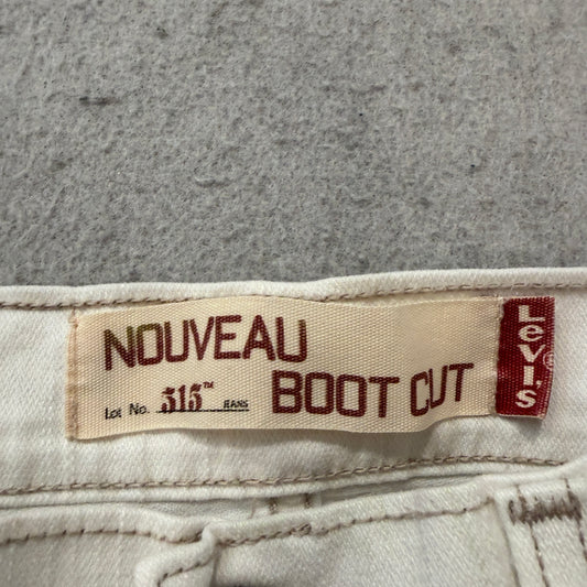 Levi's 515 Nouveau Boot Cut Jeans Women's White Denim Mid Rise Size 8 photo 2