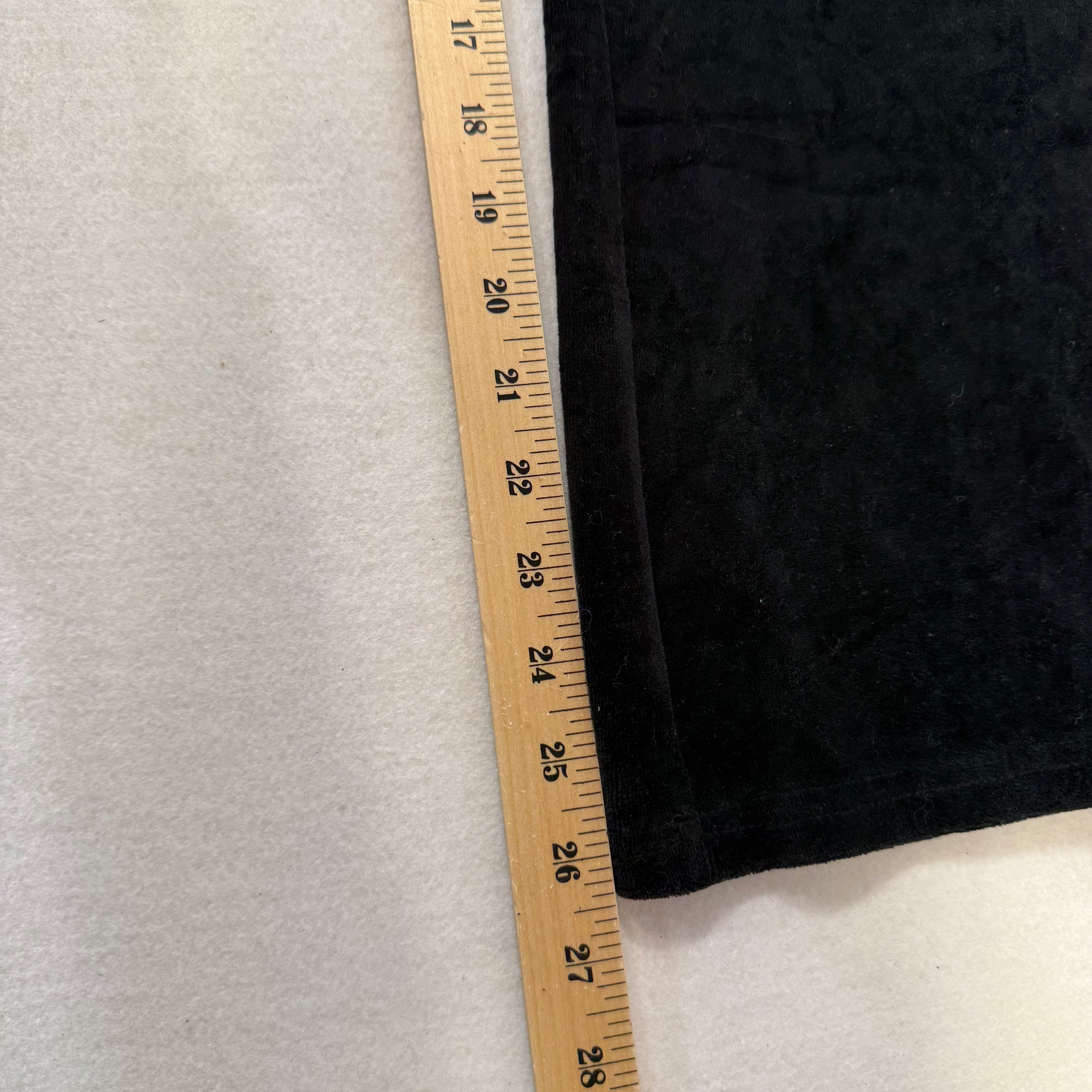 Bebe black velour rhinestone logo low rise flare pants size S