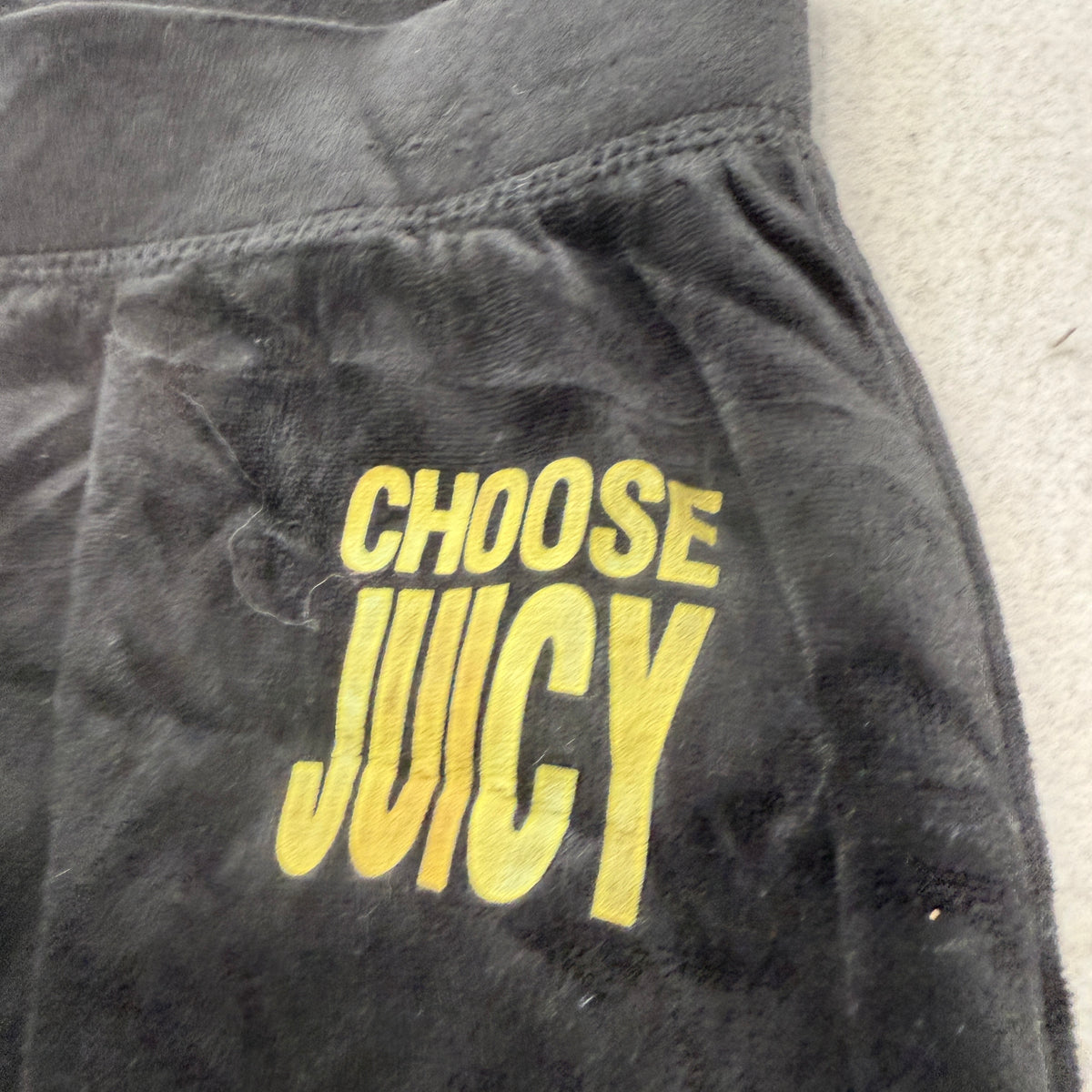 Juicy Couture Choose Juicy Women's Black Velour Tracksuit Set Hoodie & Pant - M