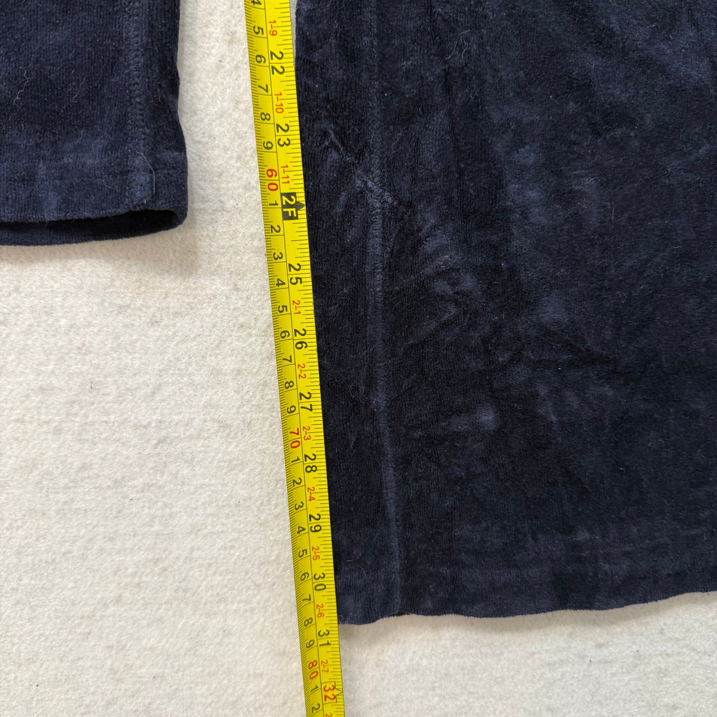 Juicy Couture Navy Blue Velour Tracksuit Set Zip Up Hoodie & Pant Graphic Size S