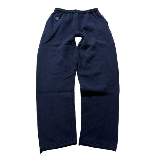Vintage Russell Athletic Men's Navy Blue Fleece Sweatpants Elastic Waistband - M