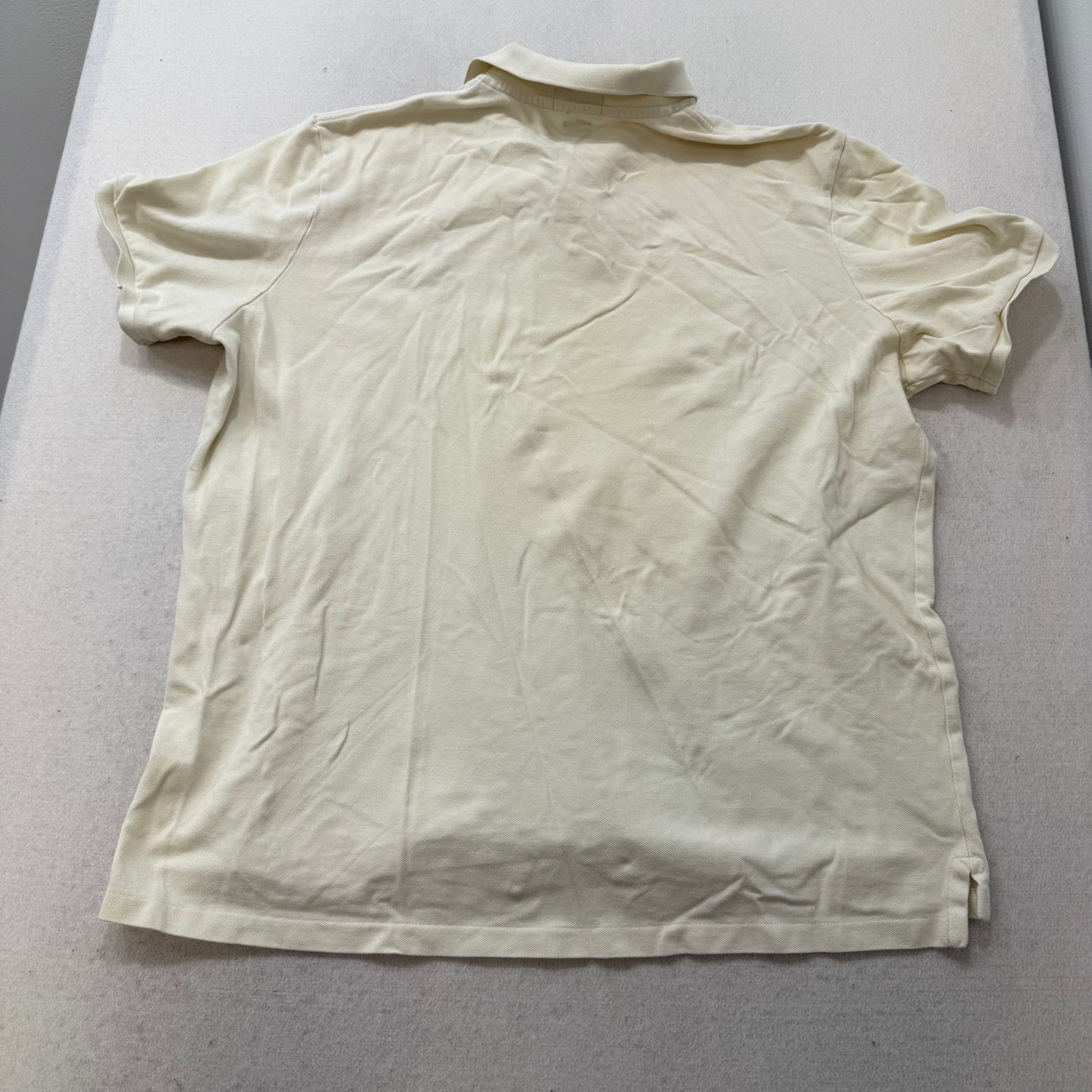 Polo Ralph Lauren Mens Ivory Cotton Classic Fit Polo Shirt Short Sleeve Size 2XL