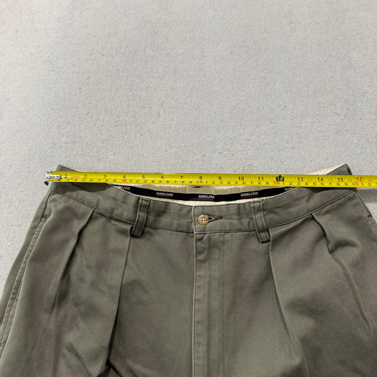 Unbranded Olive Pleated Cotton Chino Pants Size 34x32 photo 4