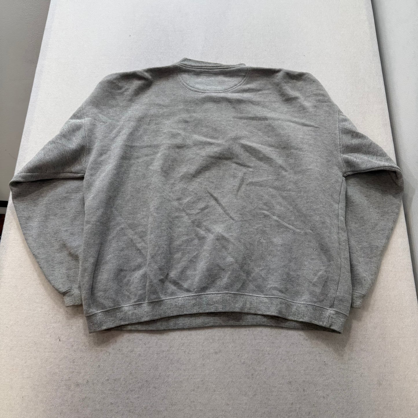 Starter Men's Heather Gray Polyester Blend Henley Sweatshirt Long Sleeves Size M