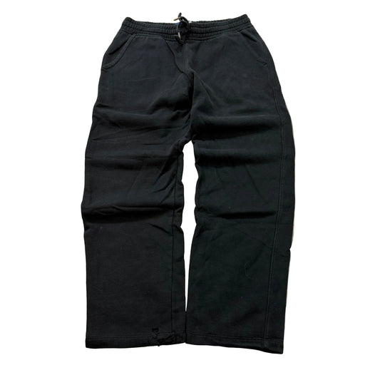 Old Navy Mens Black Fleece Sweatpants Wide Leg Drawstring Pockets Classic Size M