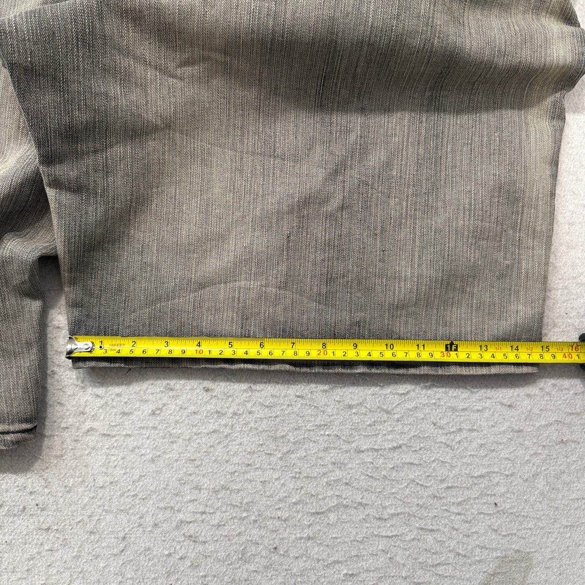GS-115 Grey Acid Wash Denim Shorts Size 50 photo 6