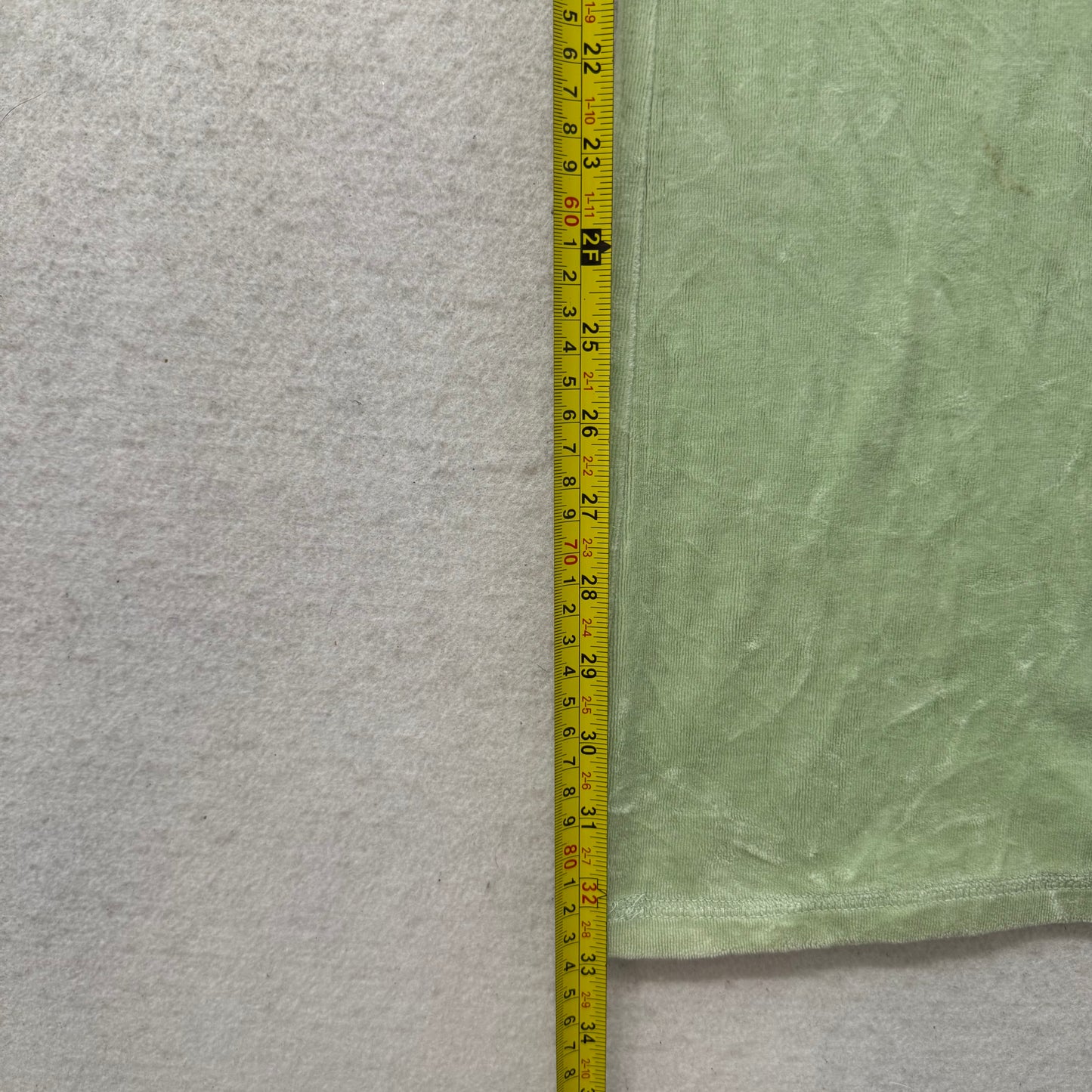 Vintage Juicy Couture Light Green Velour Flared Track Pant Drawstring Y2k Size L