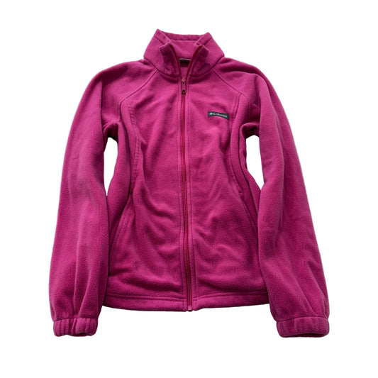 Columbia Sportswear Company Women's Hot Pink Full Zip Fleece Jacket Logo Size L
