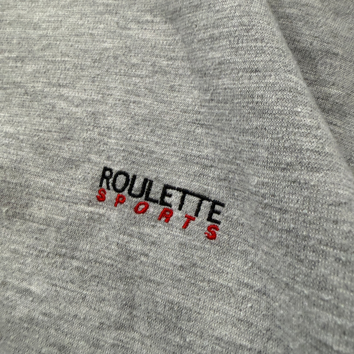 VTG LA Roulette Sports Men Gray Black Colorblock 1/4 Zip Sweatshirt Logo Size XL