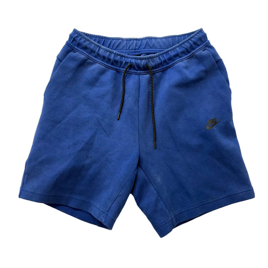 Nike Mens Cobalt Blue Tech Fleece Shorts Drawstring Sportswear Zip Pocket Size M