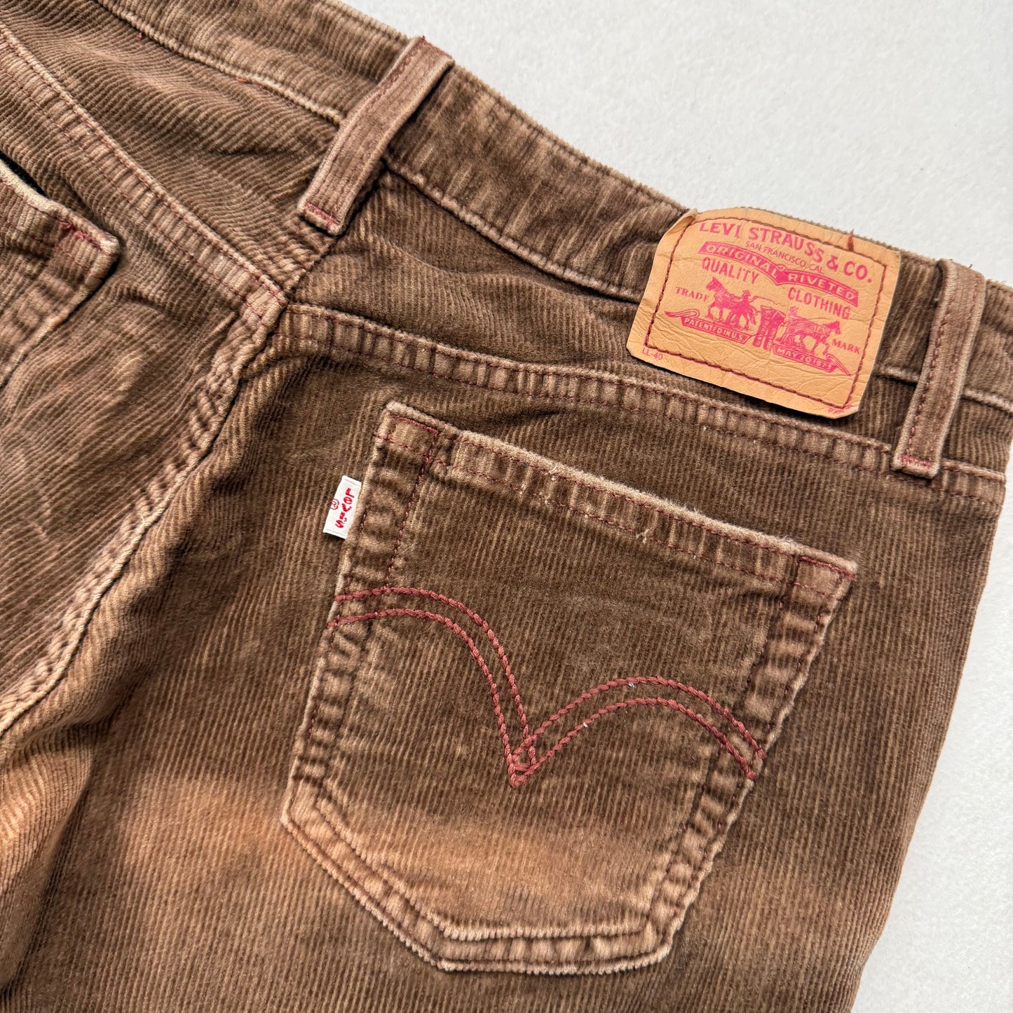 Levi's Strauss & Co 518 Superlow Women's Chestnut Corduroy Bootcut Pants Size 9M