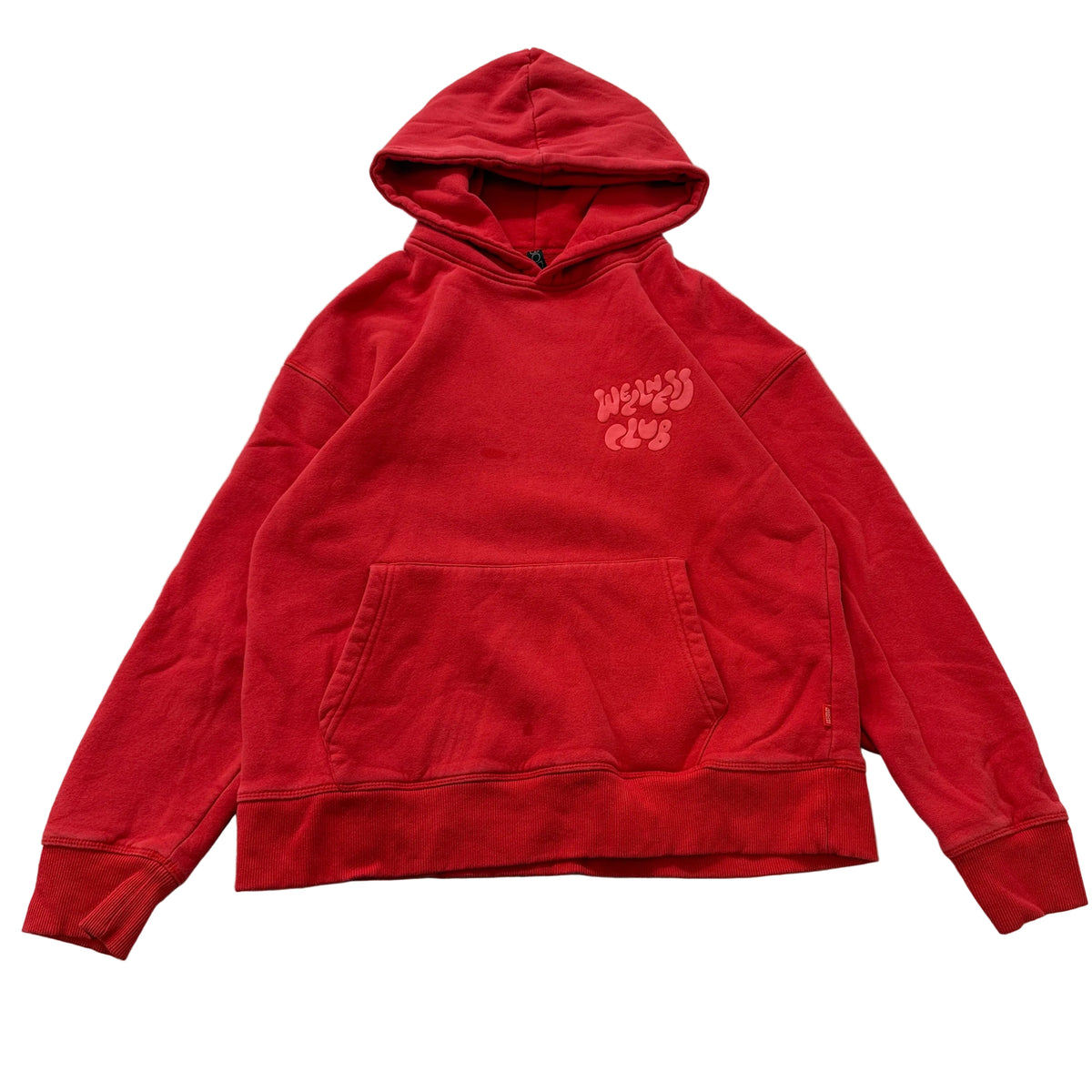 Cotton On Body Wellness Club Women's Red Pullover Hoodie Pockets Classic Size S