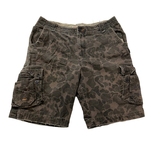 Fox Racing Company Mens Brown Camouflage Cargo Shorts Duck Multi Pocket Size W33