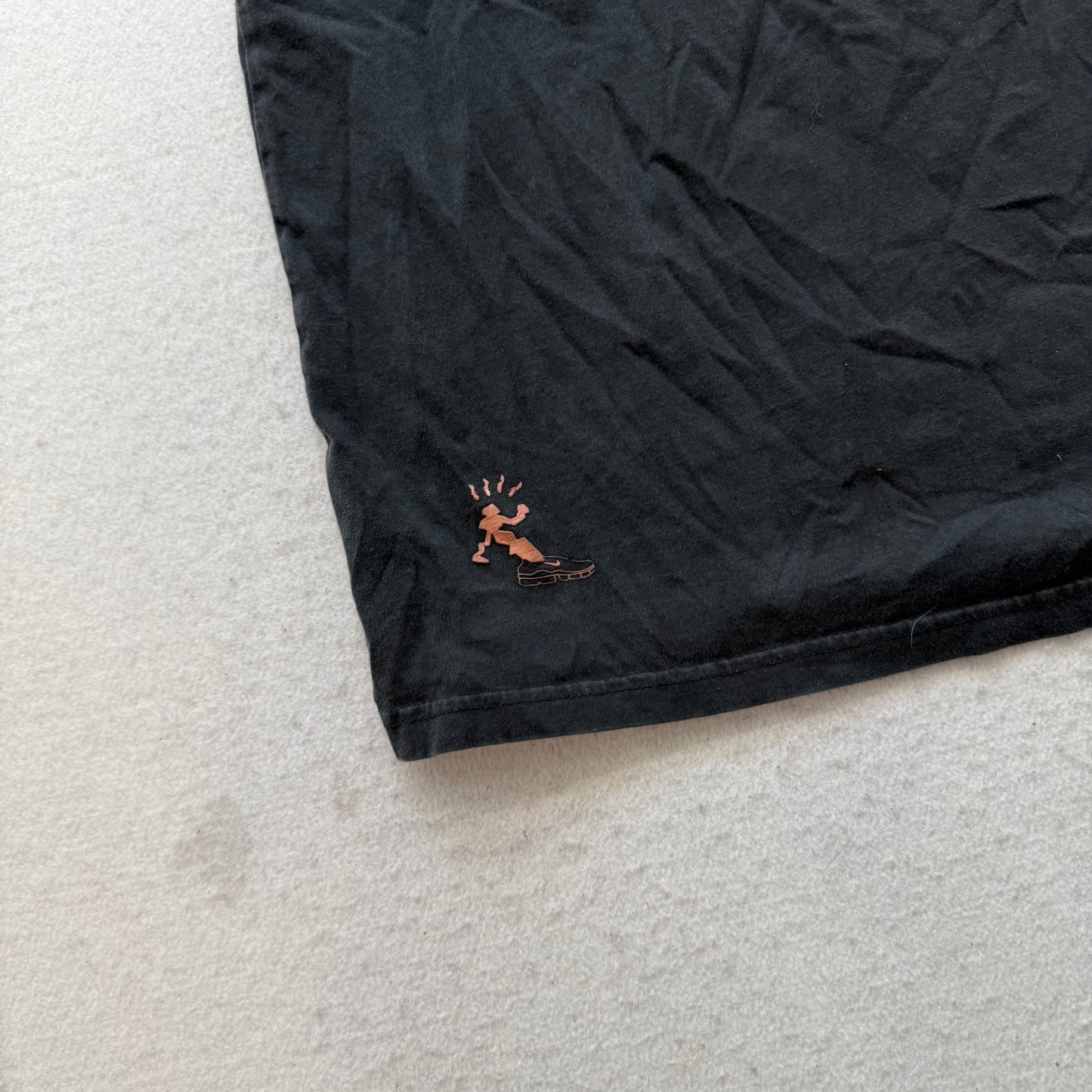 Nike Men's Black Cotton Loose Fit T-Shirt Short Sleeves Crewneck Logo Tee Size L