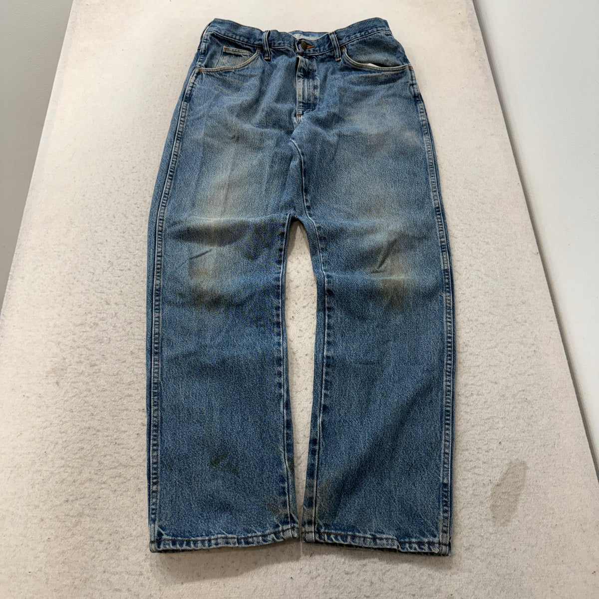Medium Wash Straight Leg Jeans Size 36x32 photo 1