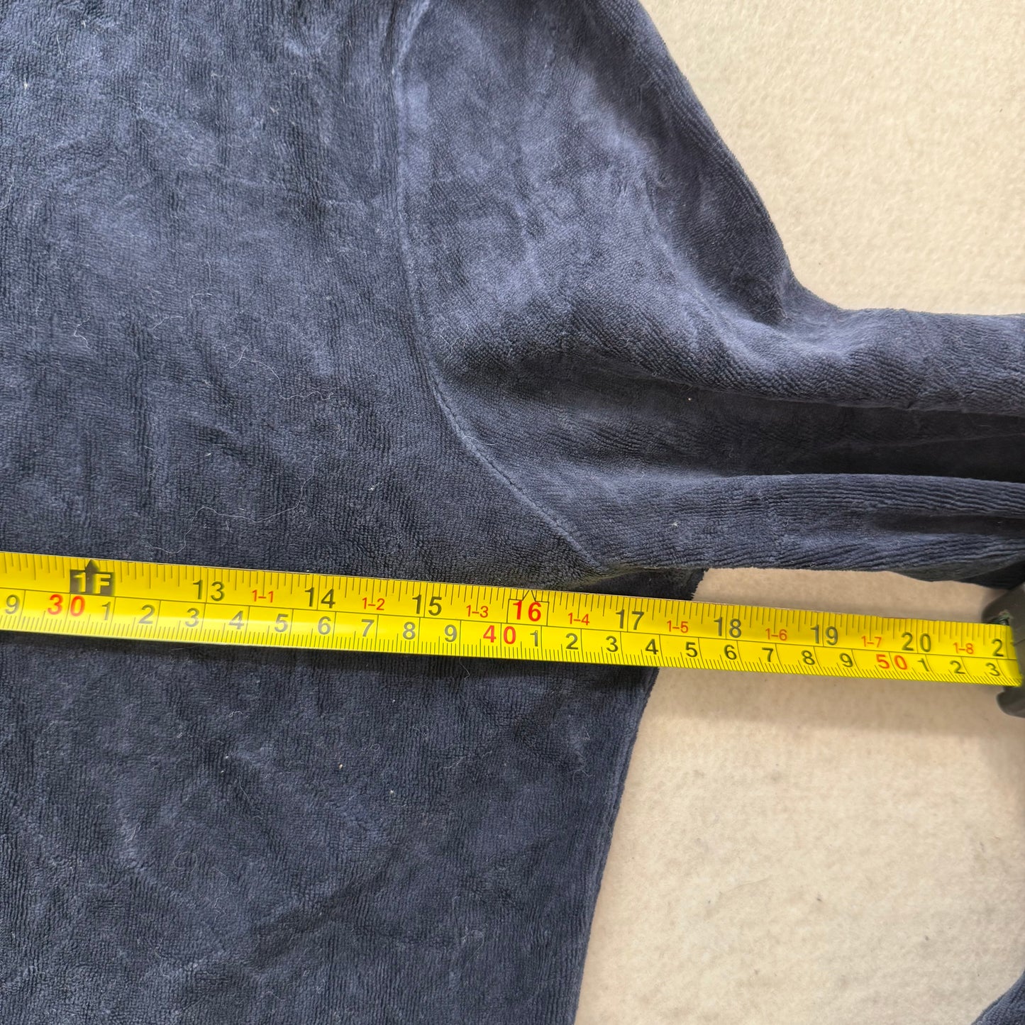 Juicy Couture Womens Midnight Navy Blue Velour Zip Up Hoodie Graphic Logo Size M