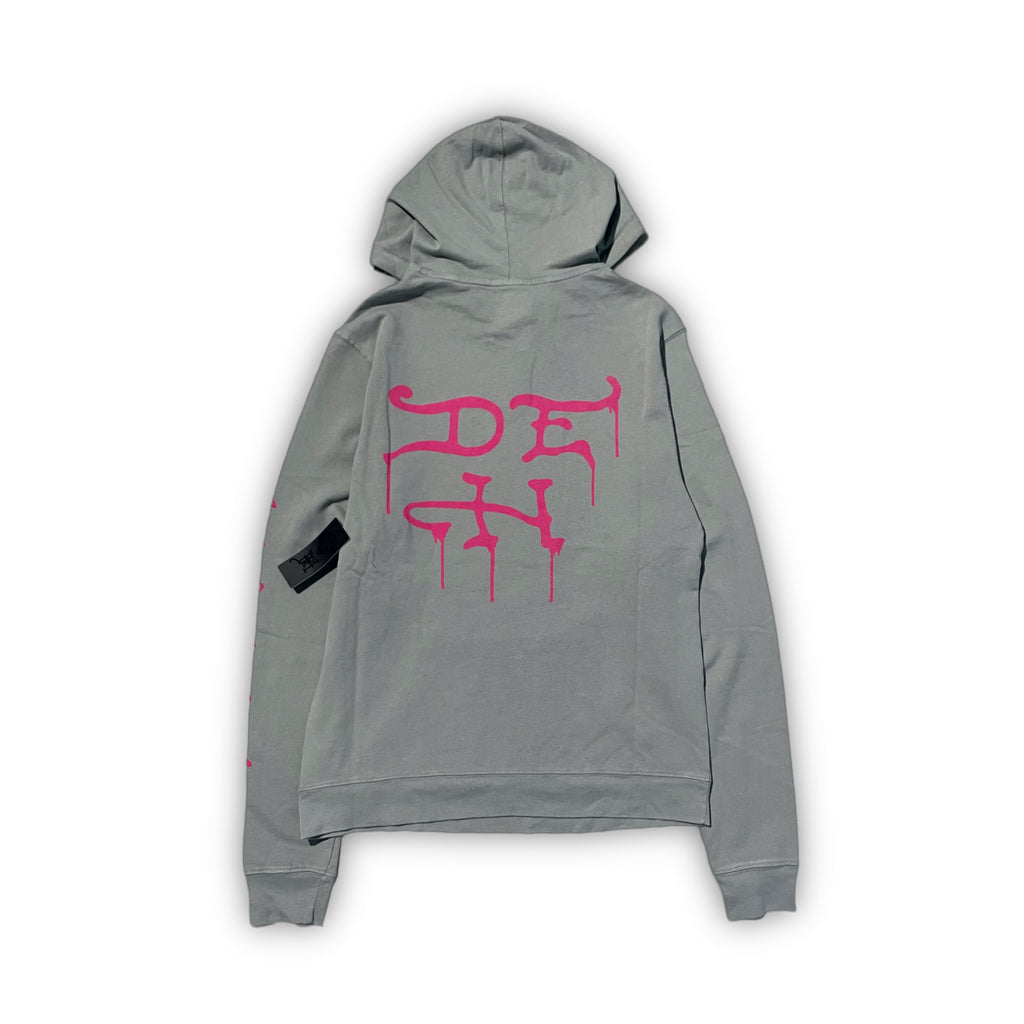Ed Hardy “Crouching Panther” Grey Glitter Hoodie