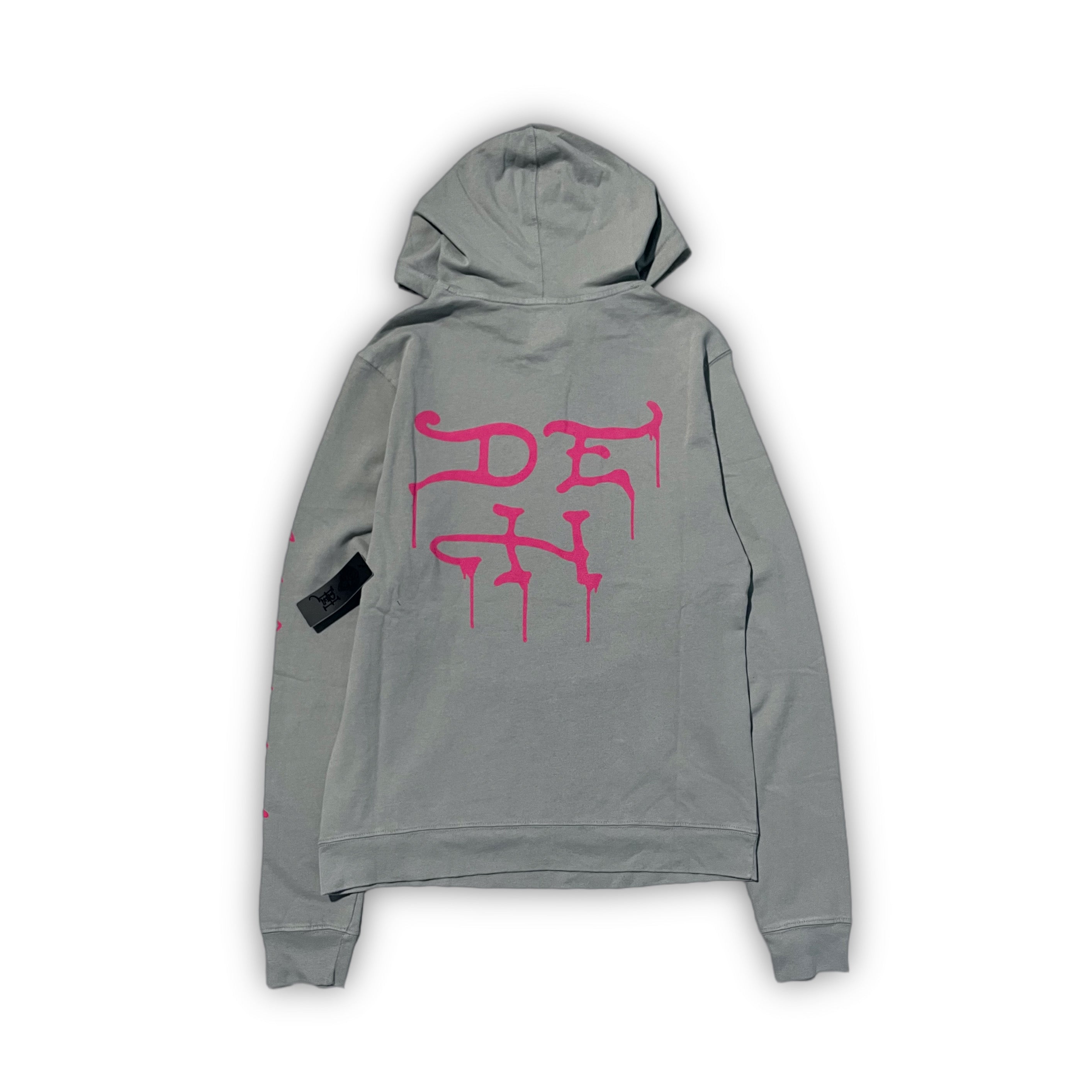 Ed Hardy “Crouching Panther” Grey Glitter Hoodie