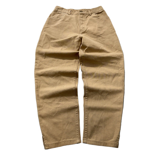 Vintage Rustler Women's Khaki Canvas Pants Pockets Classic  Made In USA Size 10
