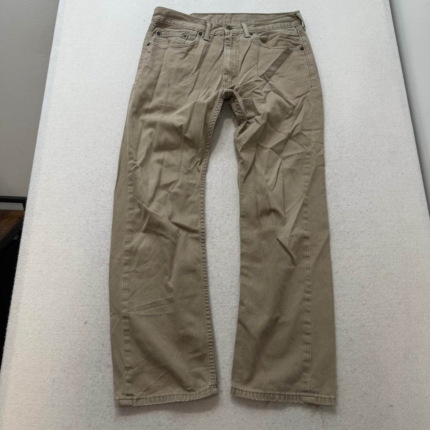 Levi Strauss & Co Men's Tan Cotton Twill Straight Leg Pant 5-Pocket Logo Size 32