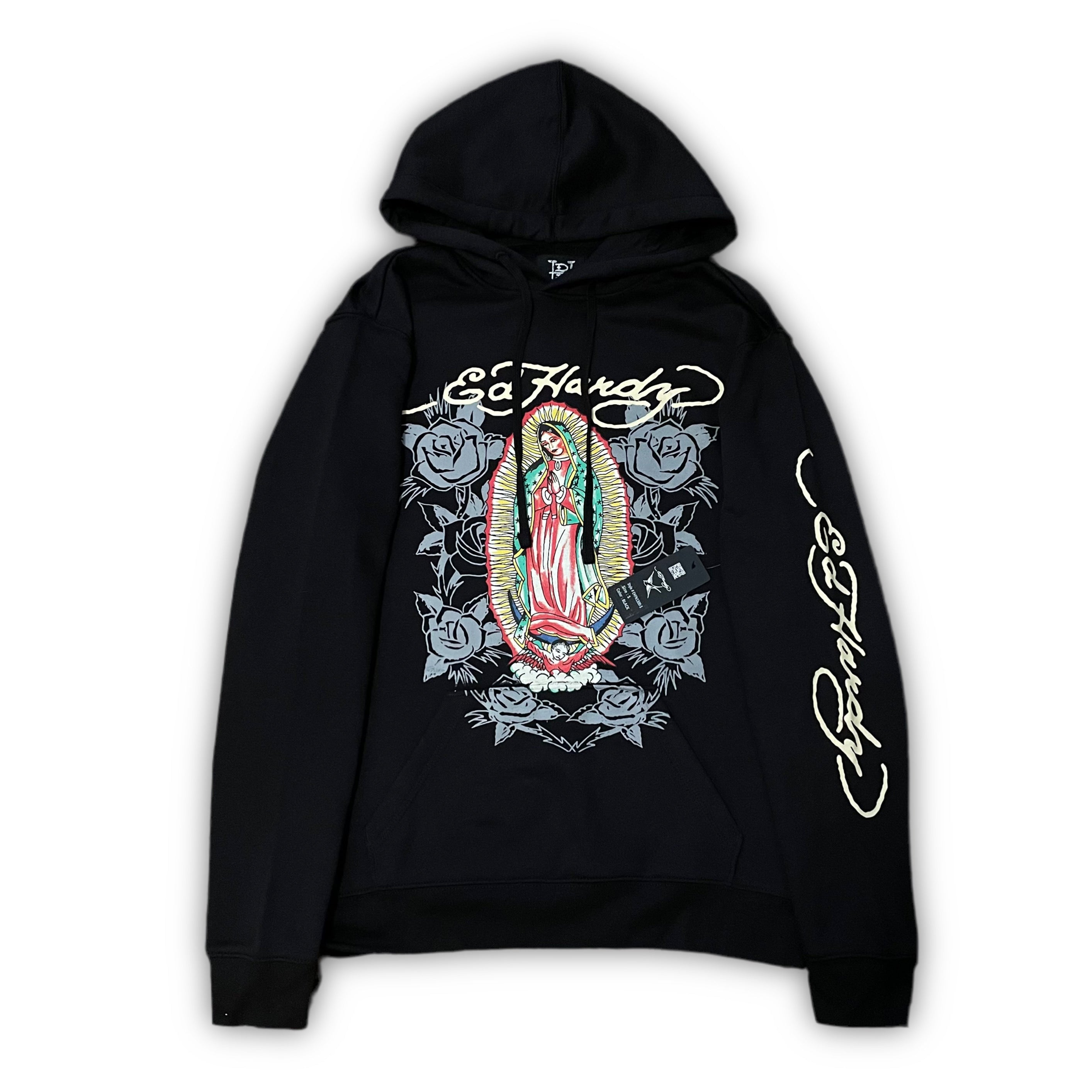 ED HARDY “MARY” BLACK HOODIE