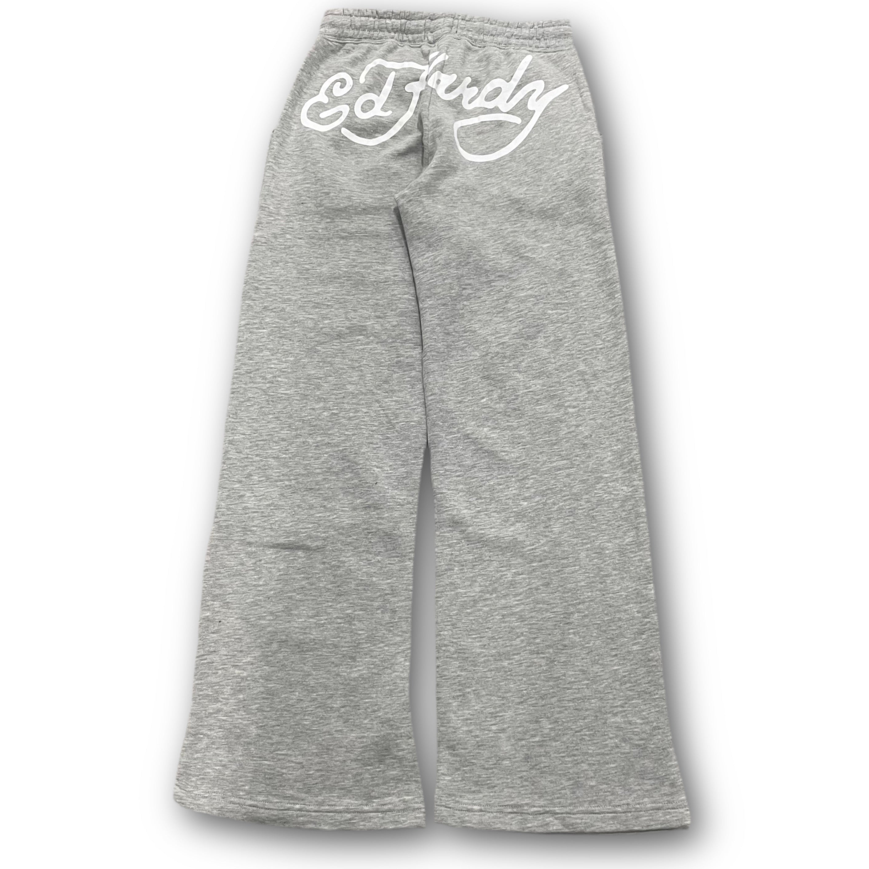 ED HARDY “ Eagle Heart” GREY FLARED PANTS