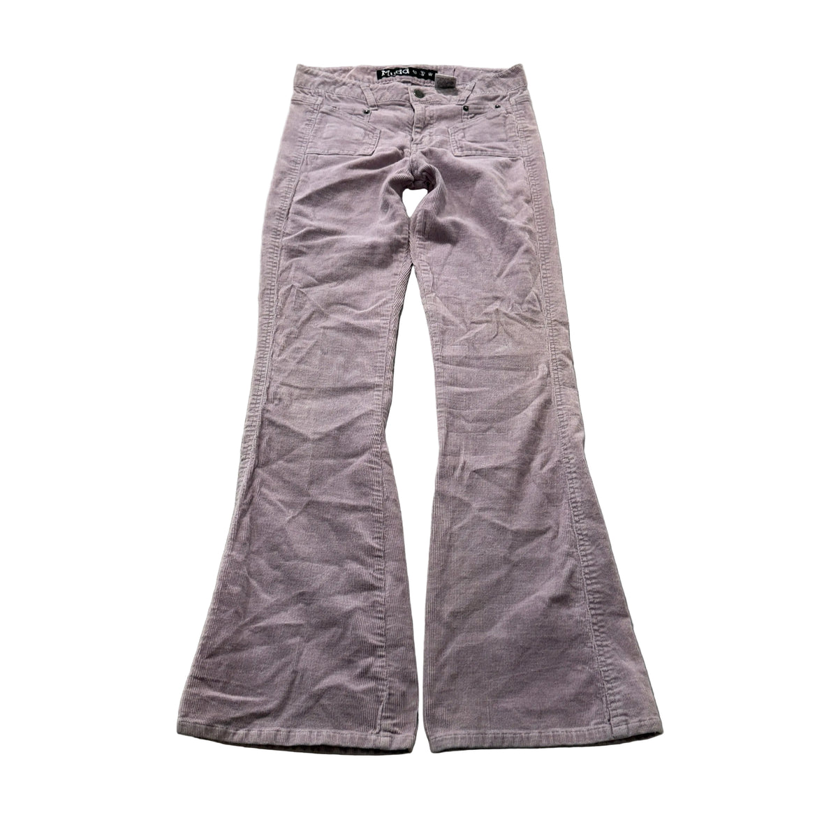 Mudd Corduroy Flare Pants lavender front view