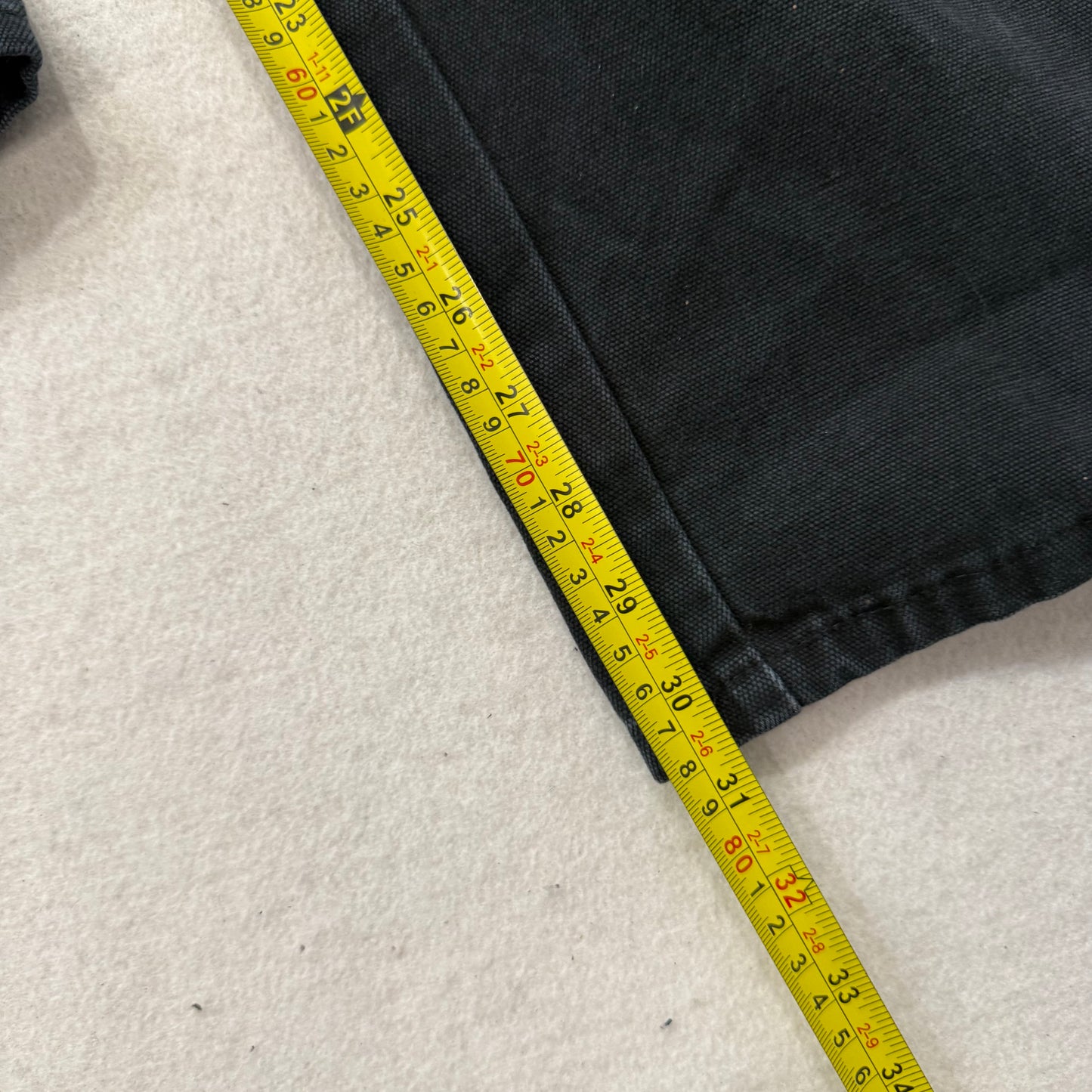 Dickies Men's Black Canvas Carpenter Pants Workwear Straight Leg Size 34 x 32