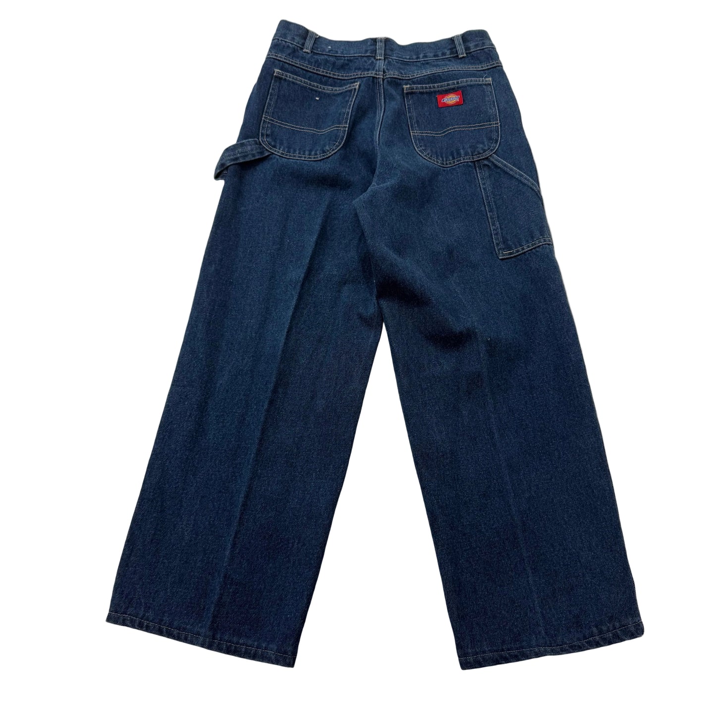 Dickies Men Dark Blue Cotton Straight Leg Carpenter Pant Utility Pocket Size 16H