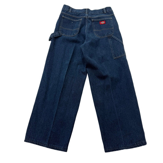 Dickies Men Dark Blue Cotton Straight Leg Carpenter Pant Utility Pocket Size 16H