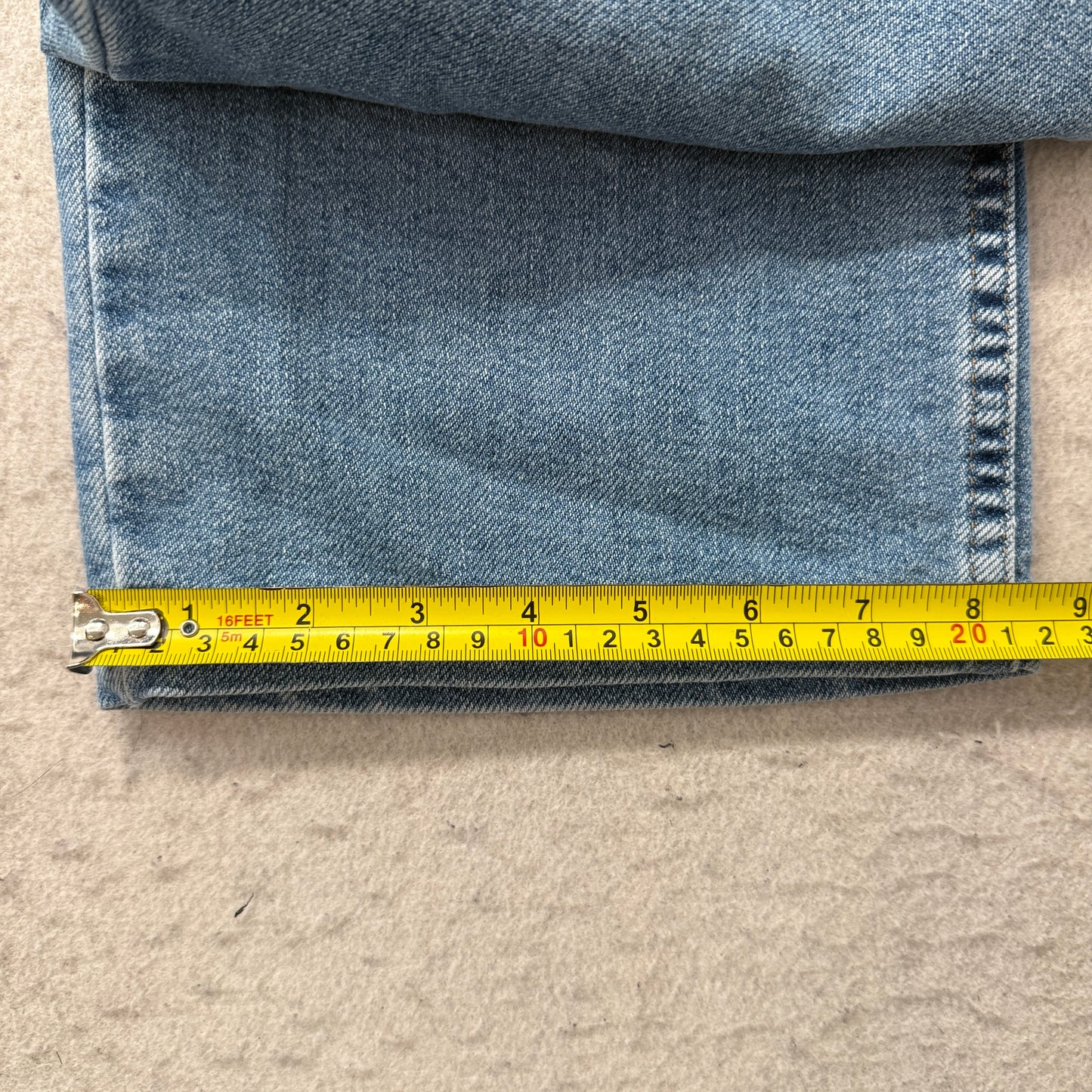 Wrangler Men's Blue Denim Jeans Regular Fit Zip-Fly Pockets Classic Size 36x29